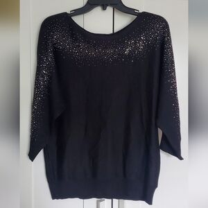 Black Bejeweled Sweater | 89th + Madison | Large